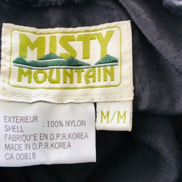 MISTY MOUNTAIN Men Medium Logo Nylon Zip Leg Pockets Out Door Light Weight Pants - Picture 2 of 9